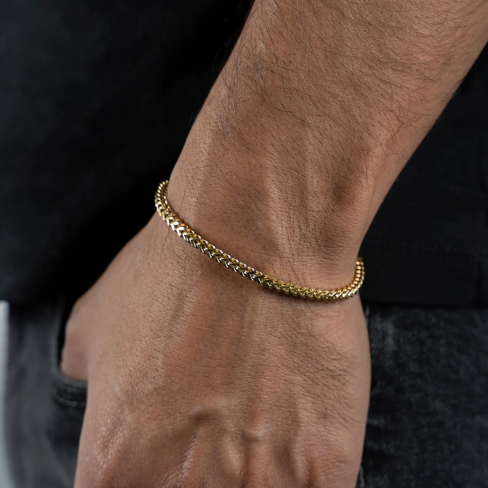 3mm Gold Franco Bracelet