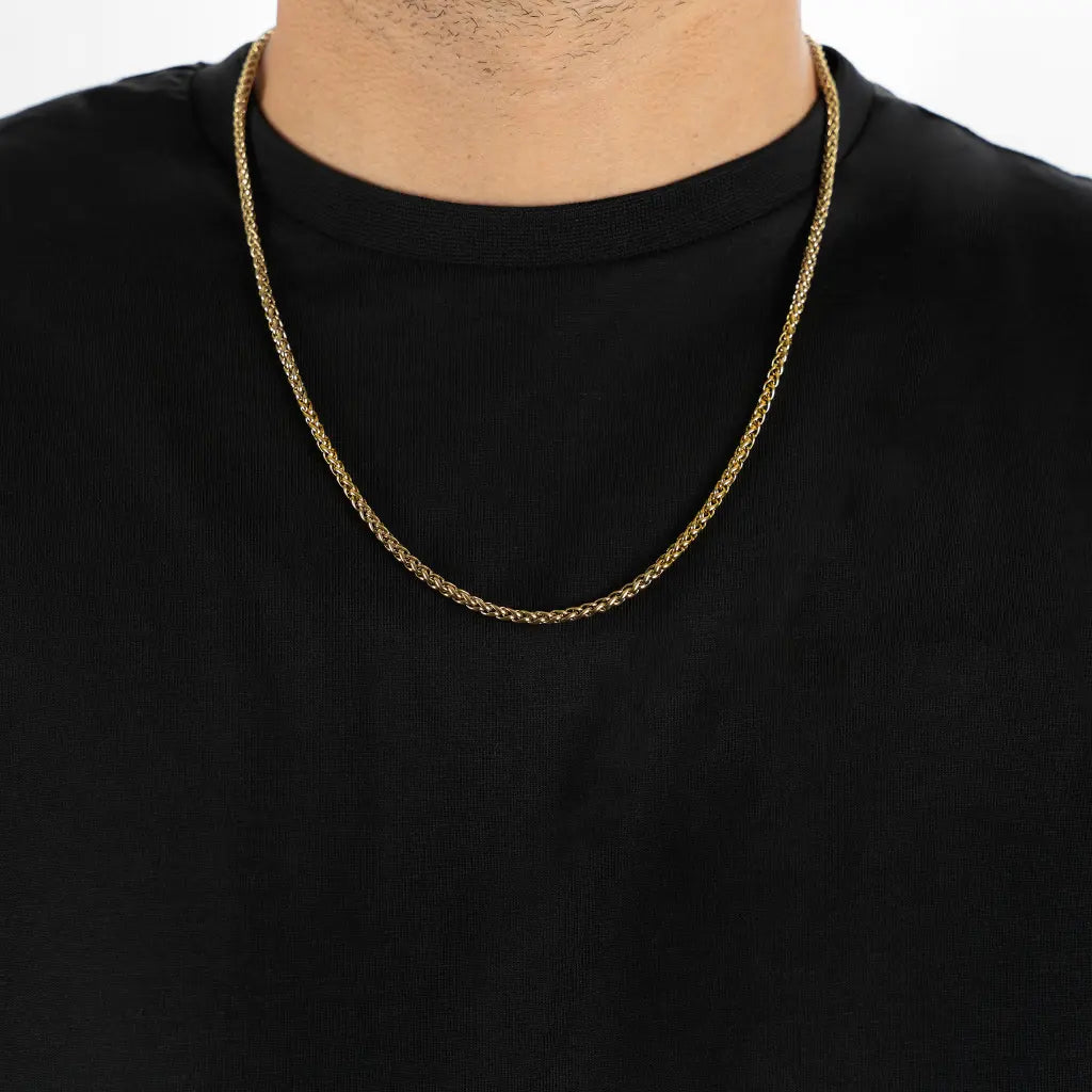 3mm Gold Wheat Chain