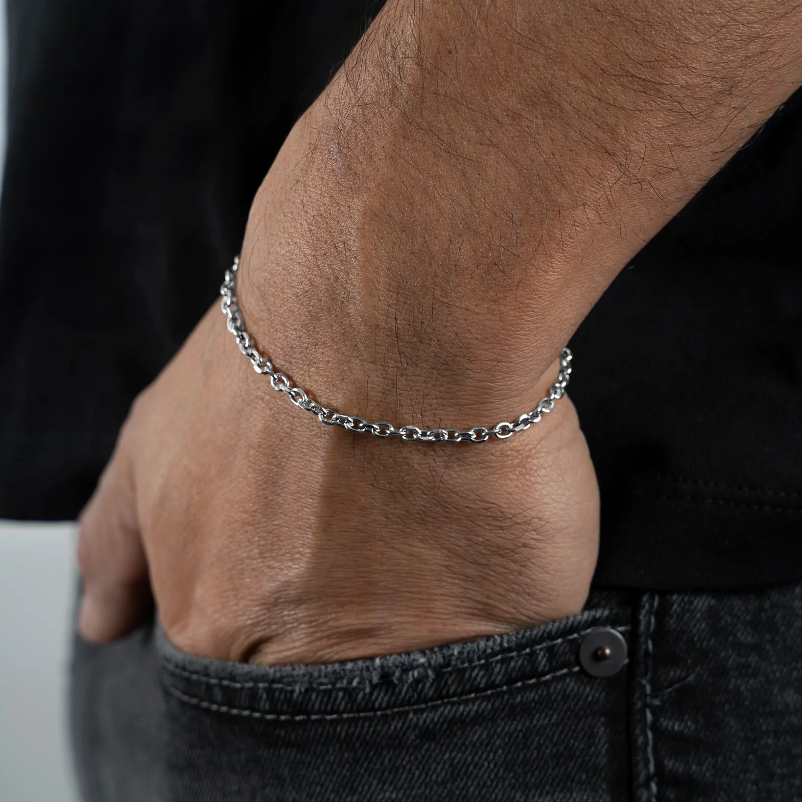 3mm Stainless Steel Cable Link Bracelet