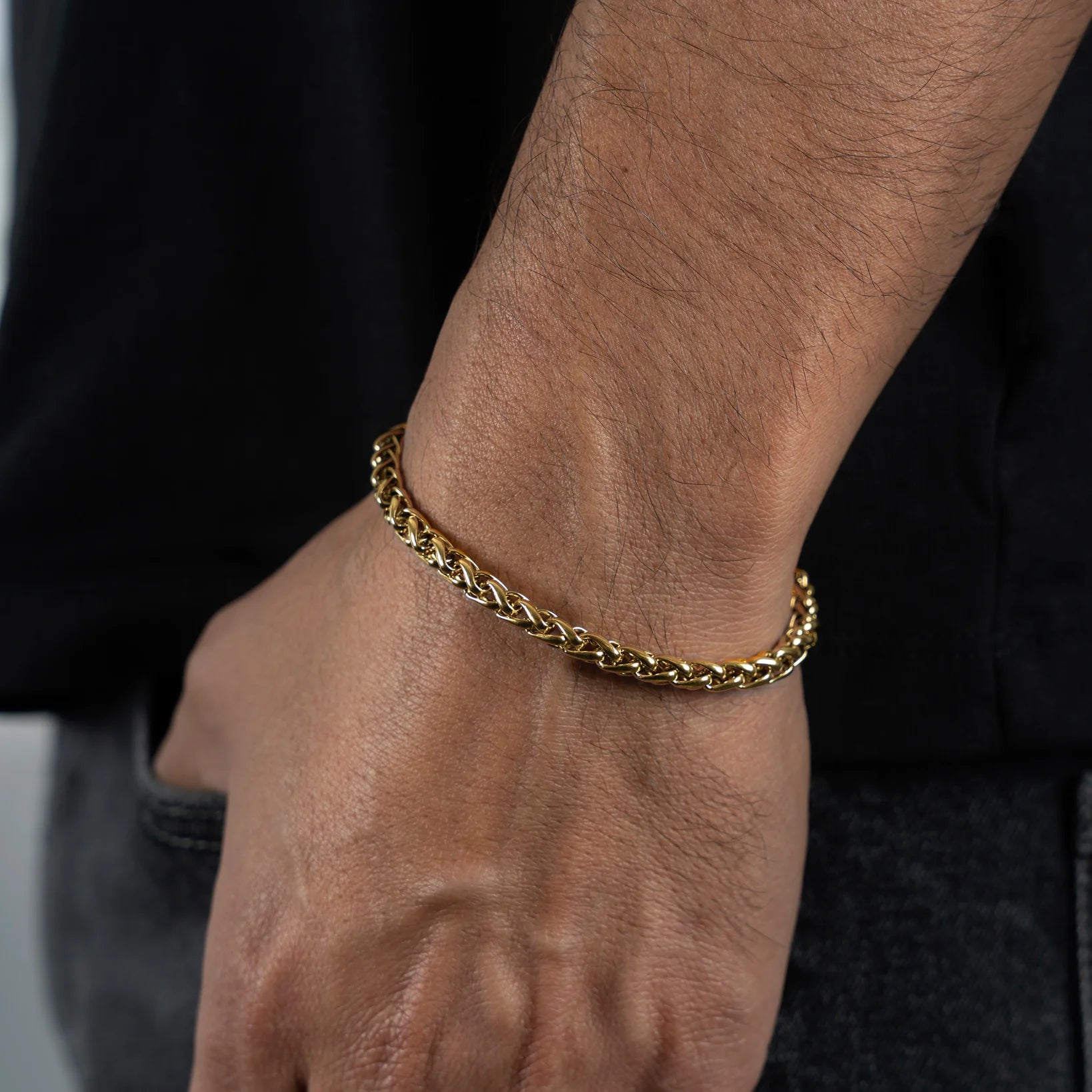 5mm Gold Wheat Bracelet