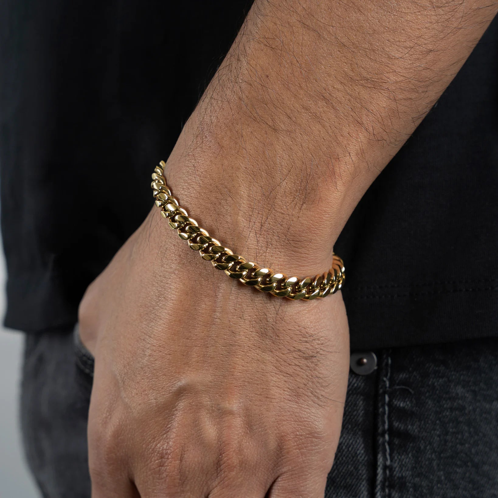 8mm Gold Miami Cuban Bracelet