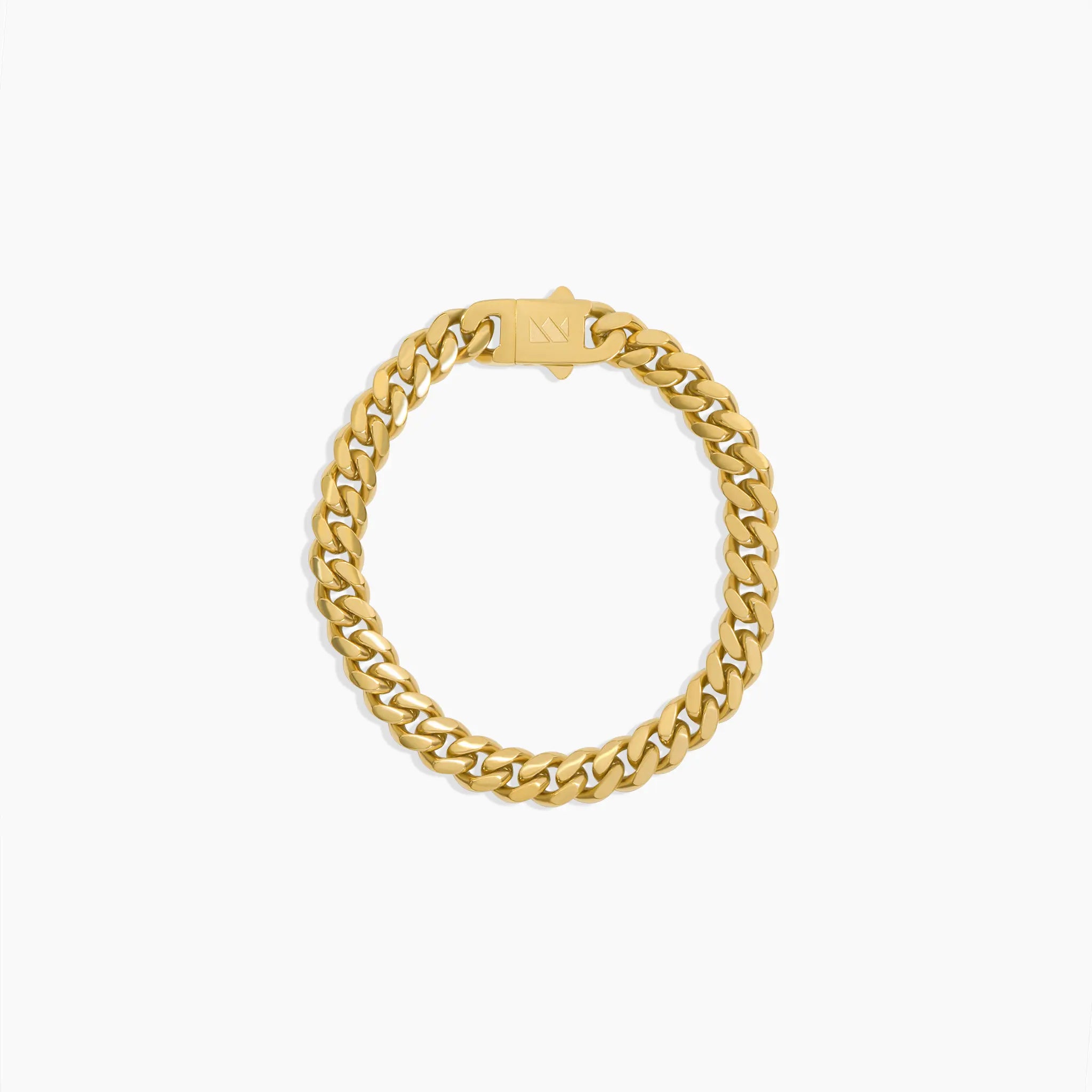 8mm Gold Miami Cuban Bracelet