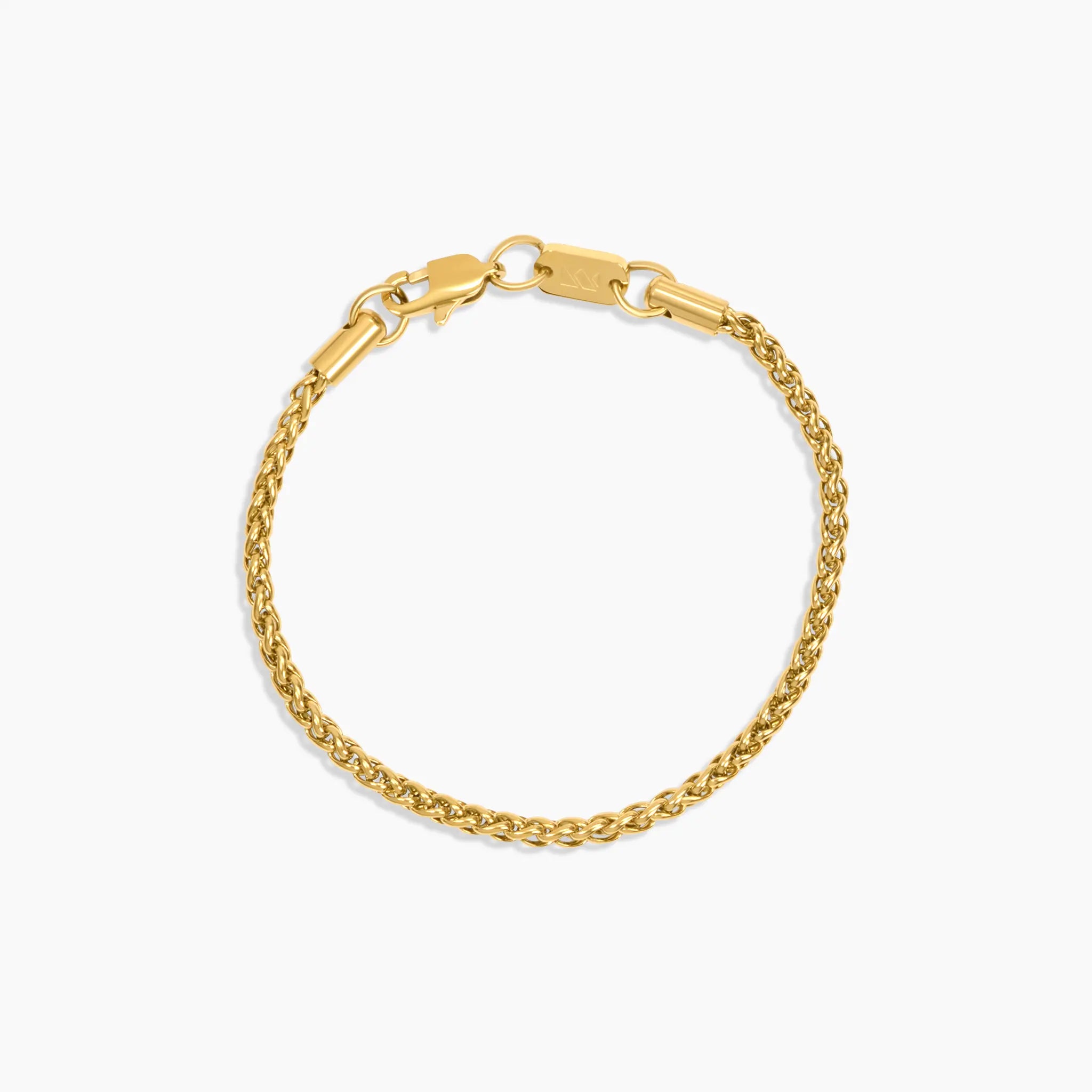 3mm Gold Wheat Bracelet