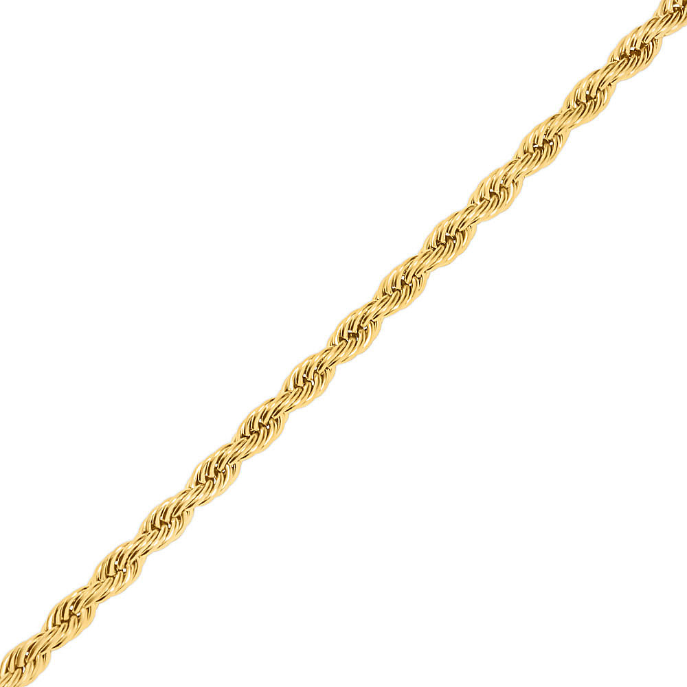 10mm Men's Gold Stainless Steel Rope Chain