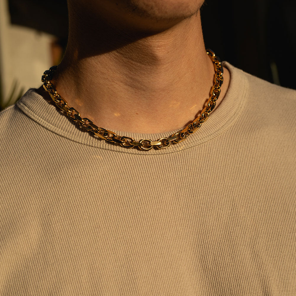8mm Gold Odin Link Chain