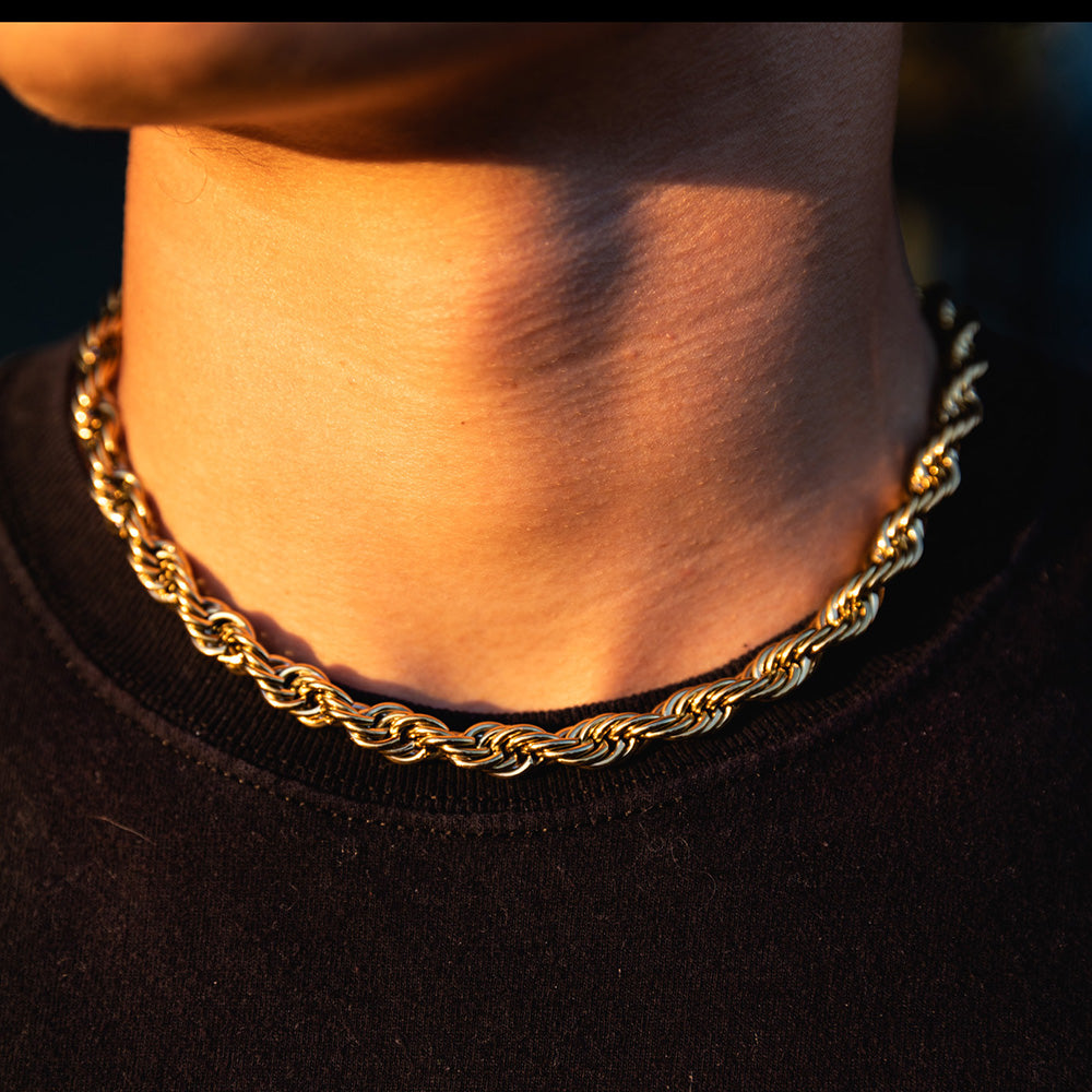 8mm Gold Rope Chain