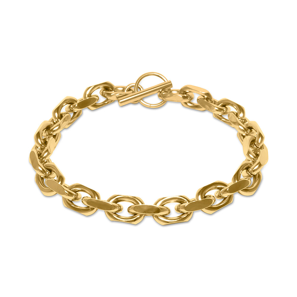 Hip Hop Men's Gold Odin Link Bracelet