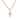 Gold CZ Micro Ankh Cross Necklace