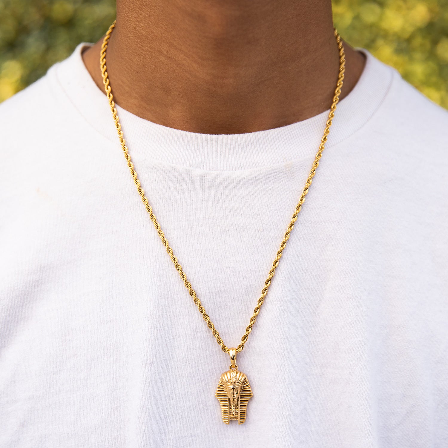 Gold Stainless Steel Pharaoh Necklace