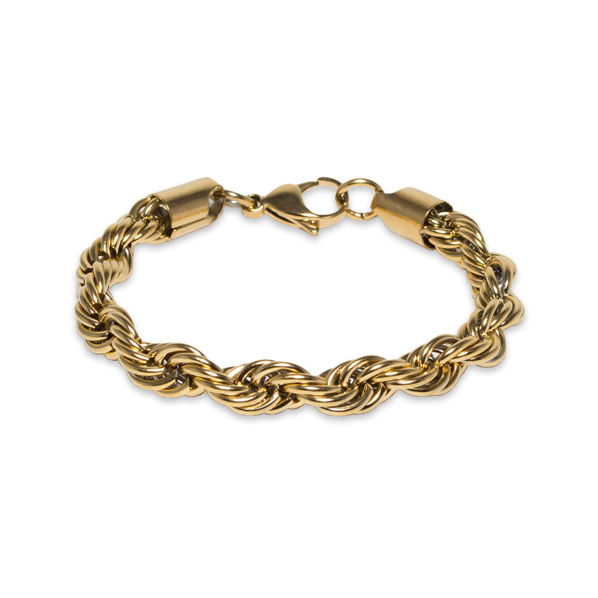 8mm Gold Rope Bracelet