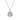 Men's White Gold Diamond CZ Buddha Pendant Necklace